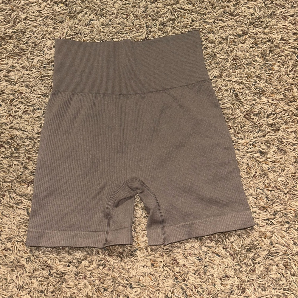 Gray Women's High-Waisted Shorts